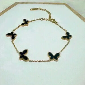 Butterfly Buttercup Bracelet in Black